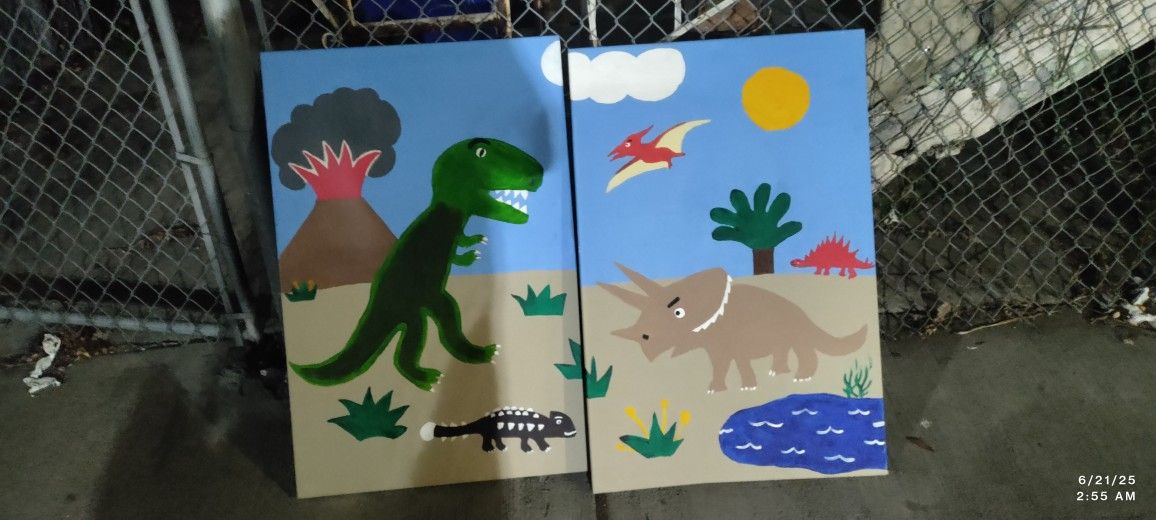 And Painted Dinosaur Paintings