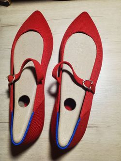 ROTHY'S size 7.5 "The Point" Mary Jane - color Red Crisp
