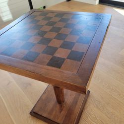 Mahogany Checkerboard Side Table