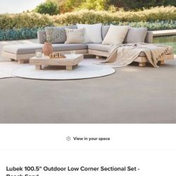 Article Lubek Outdoor Sectional Set + Loveseat | Beach Sand | Brand New in Box