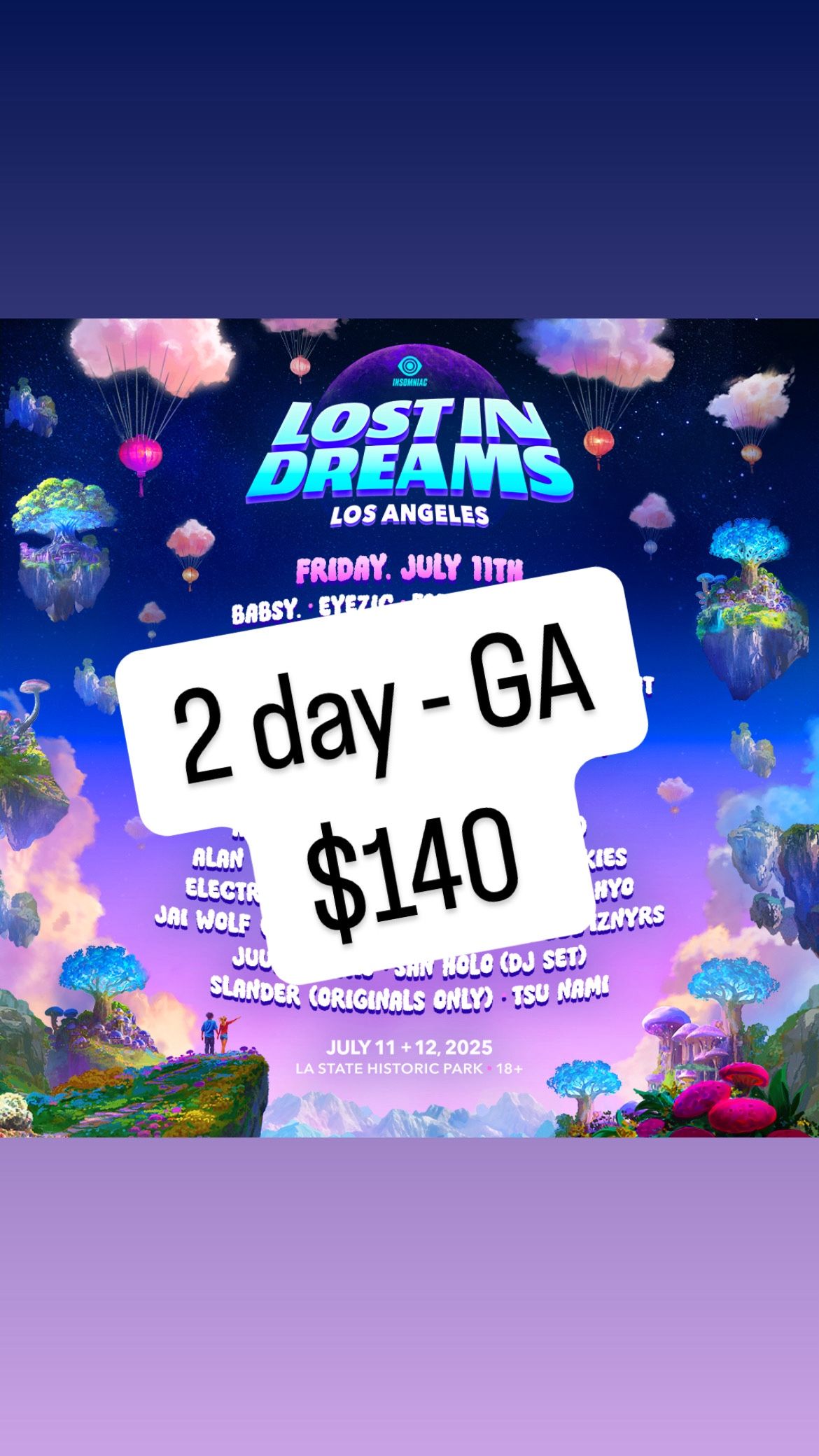 2 Day Lost In Dreams GA