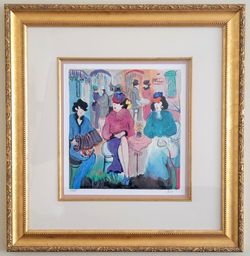 Zule Moskowitz In the Cafe 24/395 Hand Signed Serigraph Framed