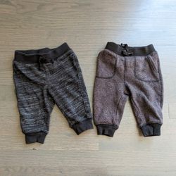 Jumping Beans Baby Boys Jogger Pants, Set of 2 - Black/Charcoal