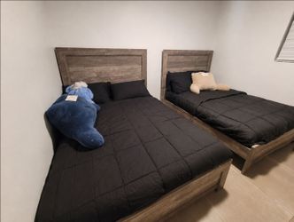 TWO FULL-SIZE BED FRAMES – $250 FOR BOTH! MUST GO!