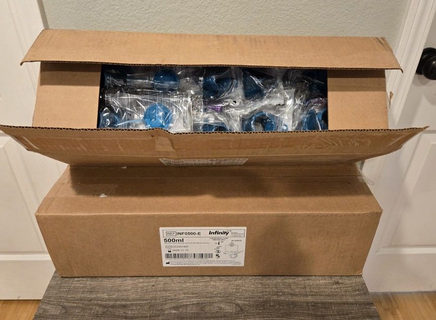 Two Boxes (60 Total) Of Infinity 500ml Feeding Bags