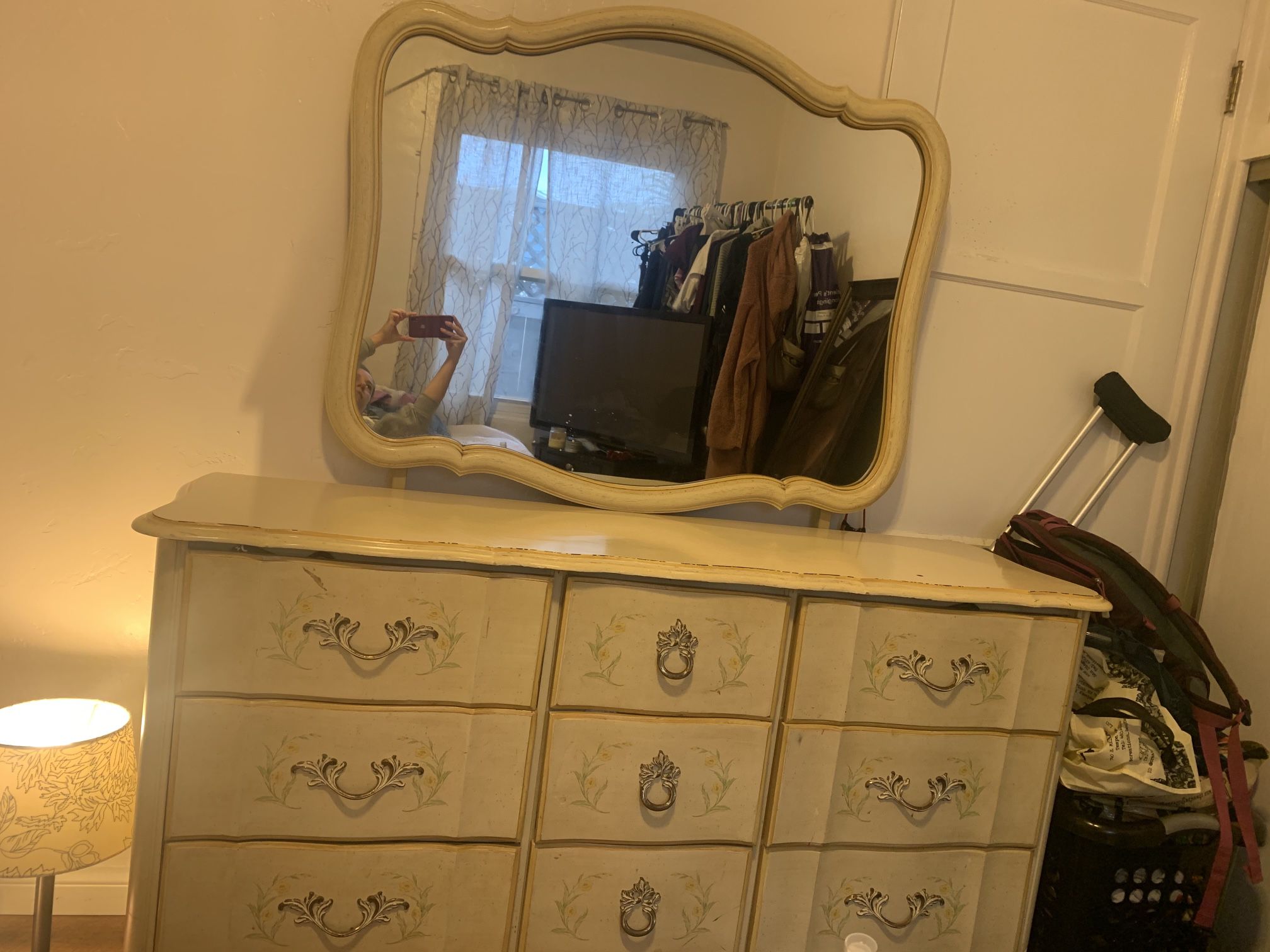 French Provincial Dresser & Mirror