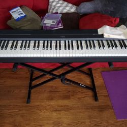 Yamaha P-45 88 key weighted keyboard with stand.