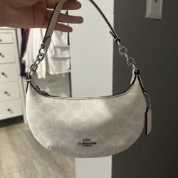 White MINI Payton Bag In Signature Canvas