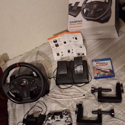 PXN V900 Racing Wheel & Pedals + Camo Controller & Dock - Complete Bundle