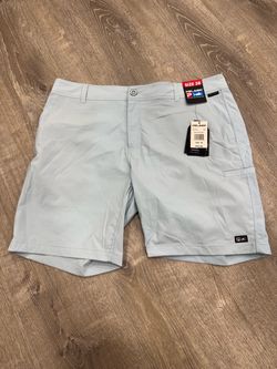 Pelagic Men’s Fishing Shortfin Hybrid Shorts Blue Pockets Waist 38