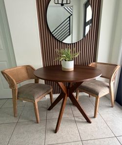 Modern dining table with 2 chairs $220