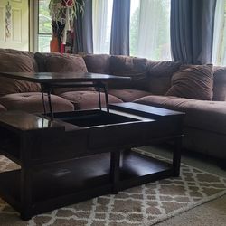 Couch And  Lift Top Coffee Table 
