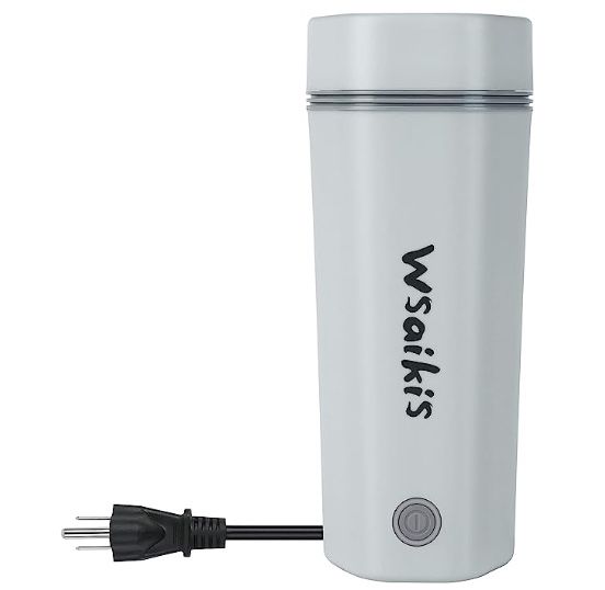 Small Stainless Steel Portable Electric Kettle,11.8oz/350ml(Light Grey)