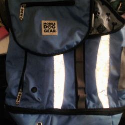 Mobile Dog Gear blue backpack w/ reflectors 