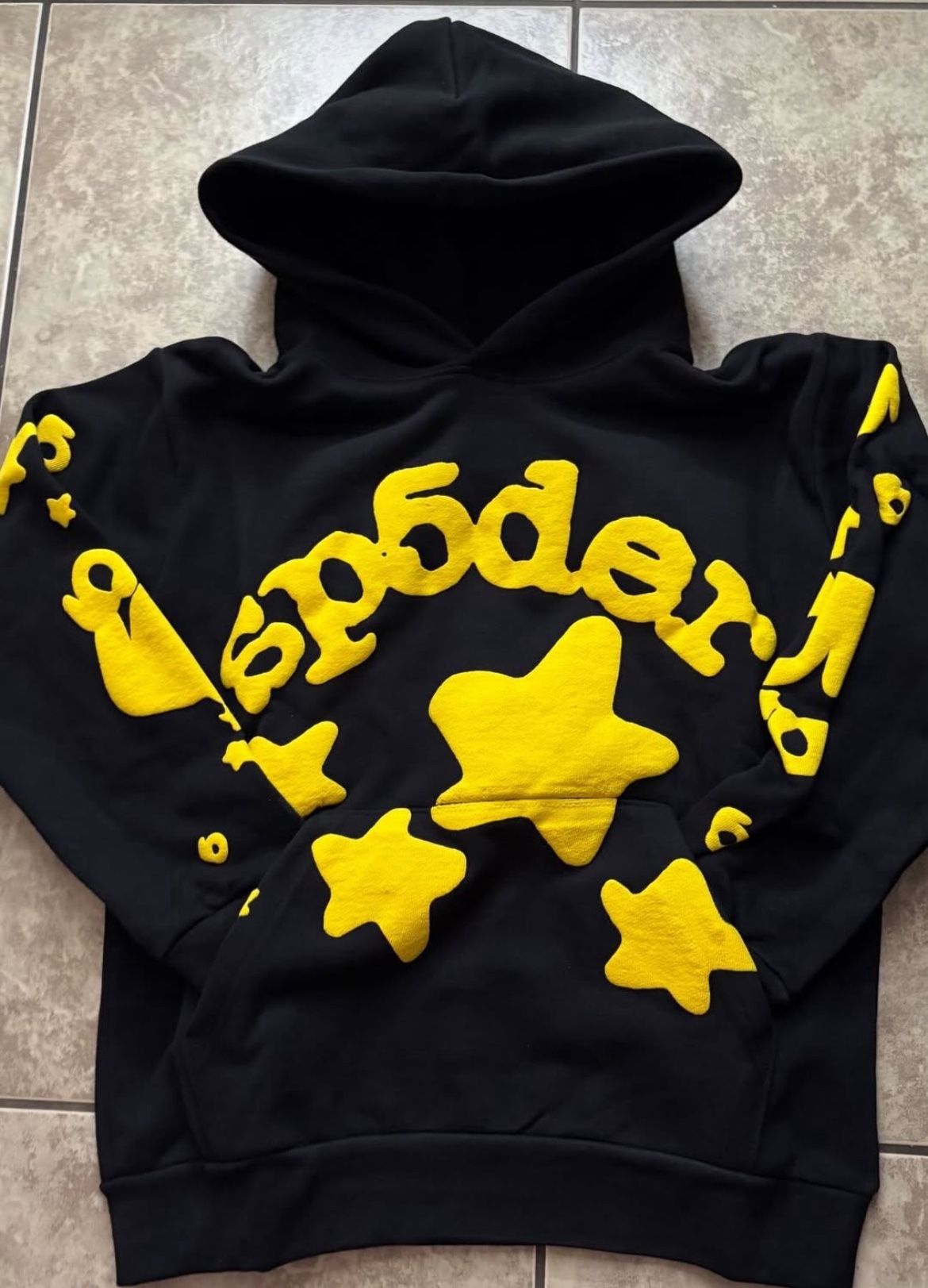 black and yellow spider hoodie