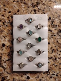 Sterling silver rings size 5 only