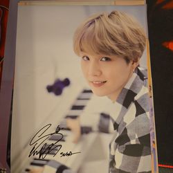 BTS Bangtan boys Suga Yoongi signed posters kpop