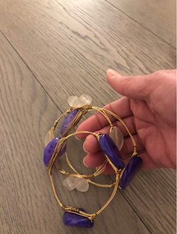 Handmade Wire Wrapped Stone Bangle Bracelets