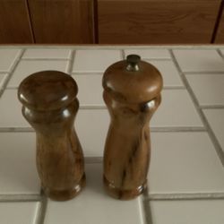 Hand Made Salt Shaker And Pepper Mill