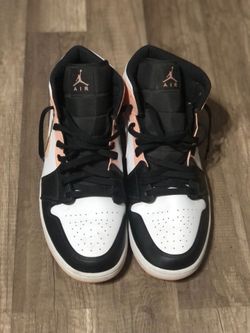 ⁠Nike Air Jordan 1 Mid Crimson Tint Arctic Orange Size 12 Men’s (554724-133)
