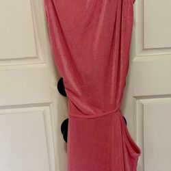 Pink Shimmer One-Shoulder Bodycon Mini Dress Cutout Size S