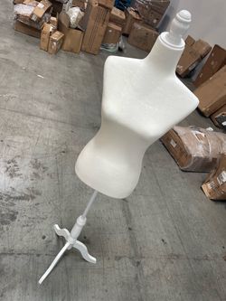 White Female Dress Form Mannequin with Stand