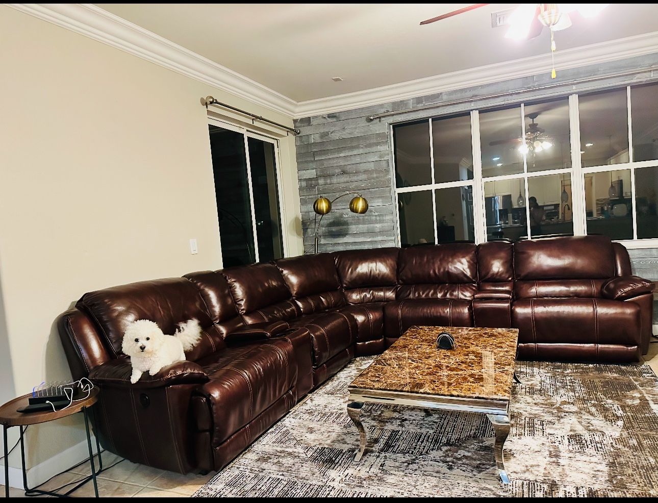 Leather Sofa For Sale (reclining)