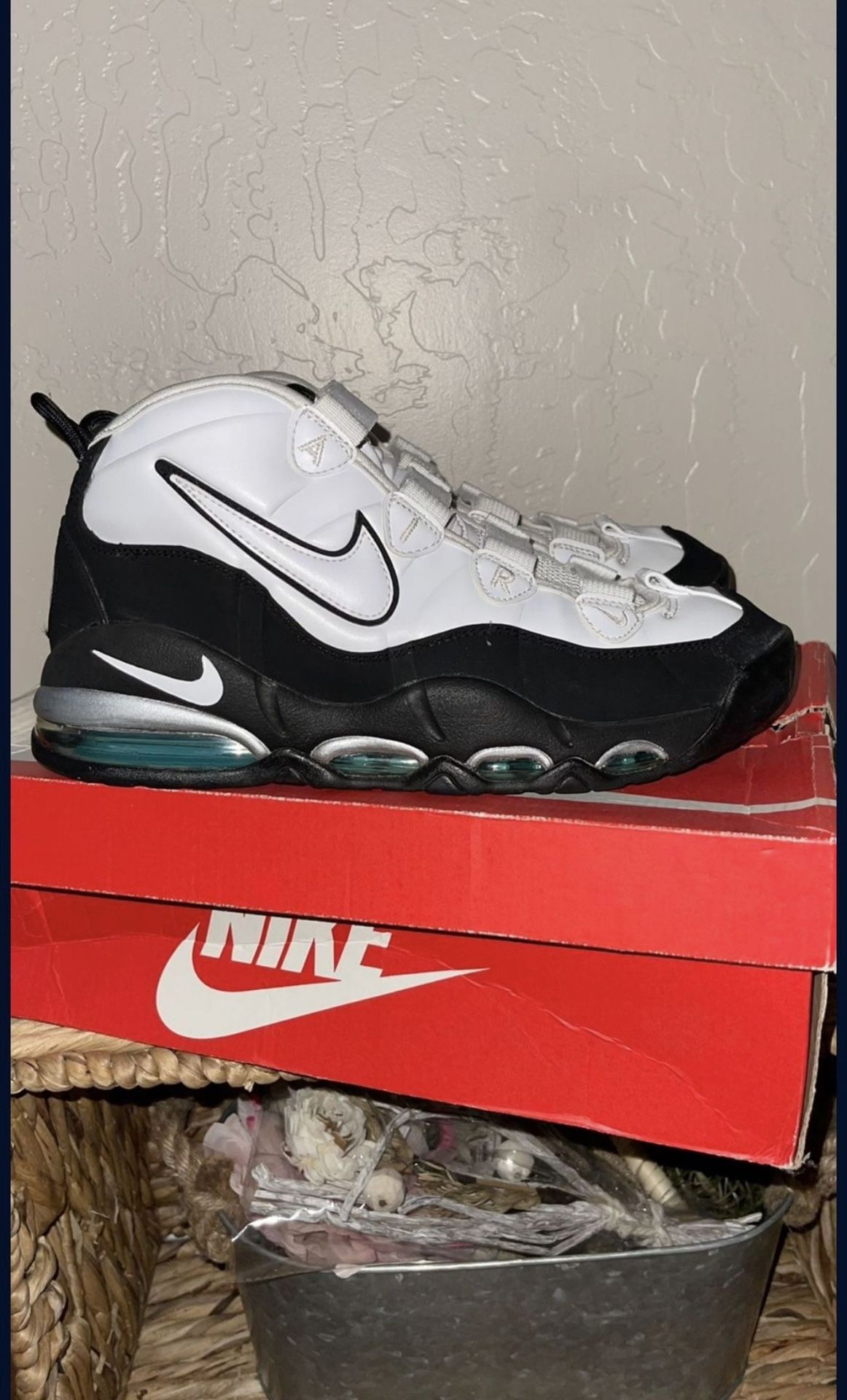 Nike Air Max Uptempo White Black Teal 311090 100 for Sale in Sun