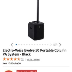 Electro-Voice Evolve 50 Portable Column PA System - Black