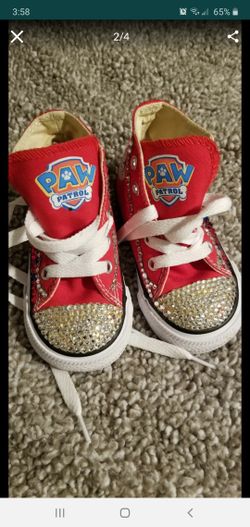 New custom pow paw patrol converse worn once size 5c