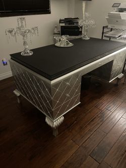 Home-Office Desk Italian Designer Rhinestones/Crystal