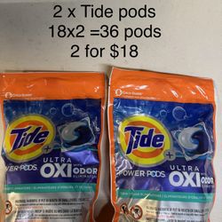 Tide Ultra OXI with Odor Big Size 18 Pcs X2 =36 Pcs 2 For $18