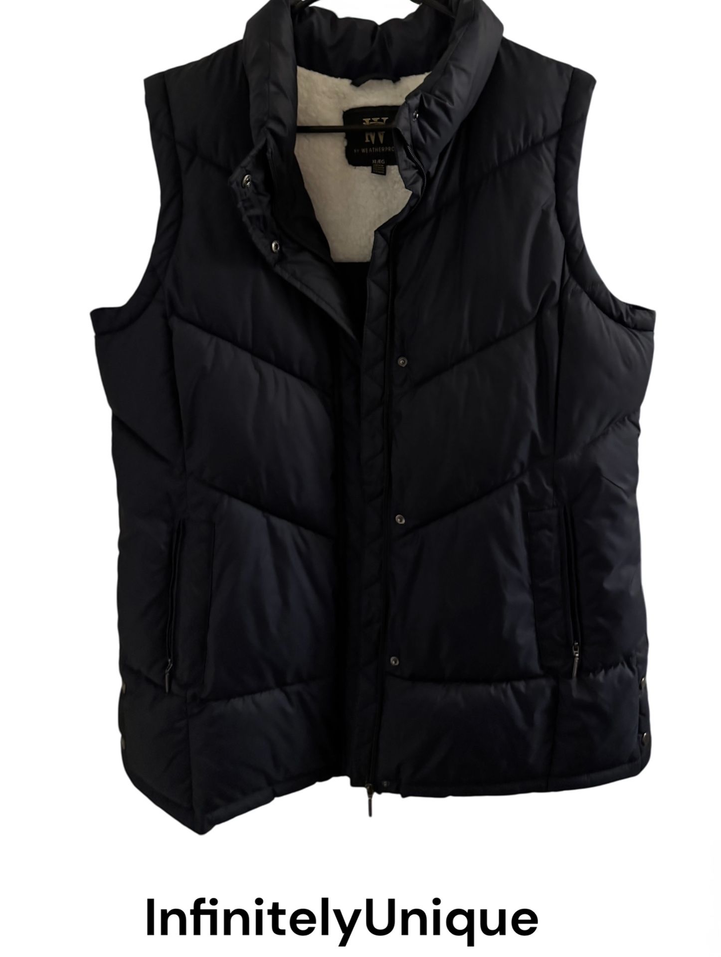 WP by Weatherproof navy blue puffer vest-xl