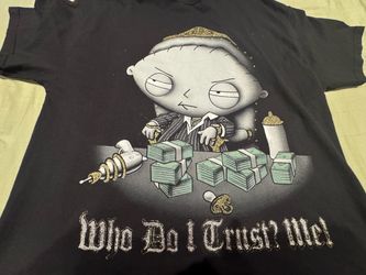Family Guy Stewie Griffin Money Graphic T-Shirt – Black Adult XL