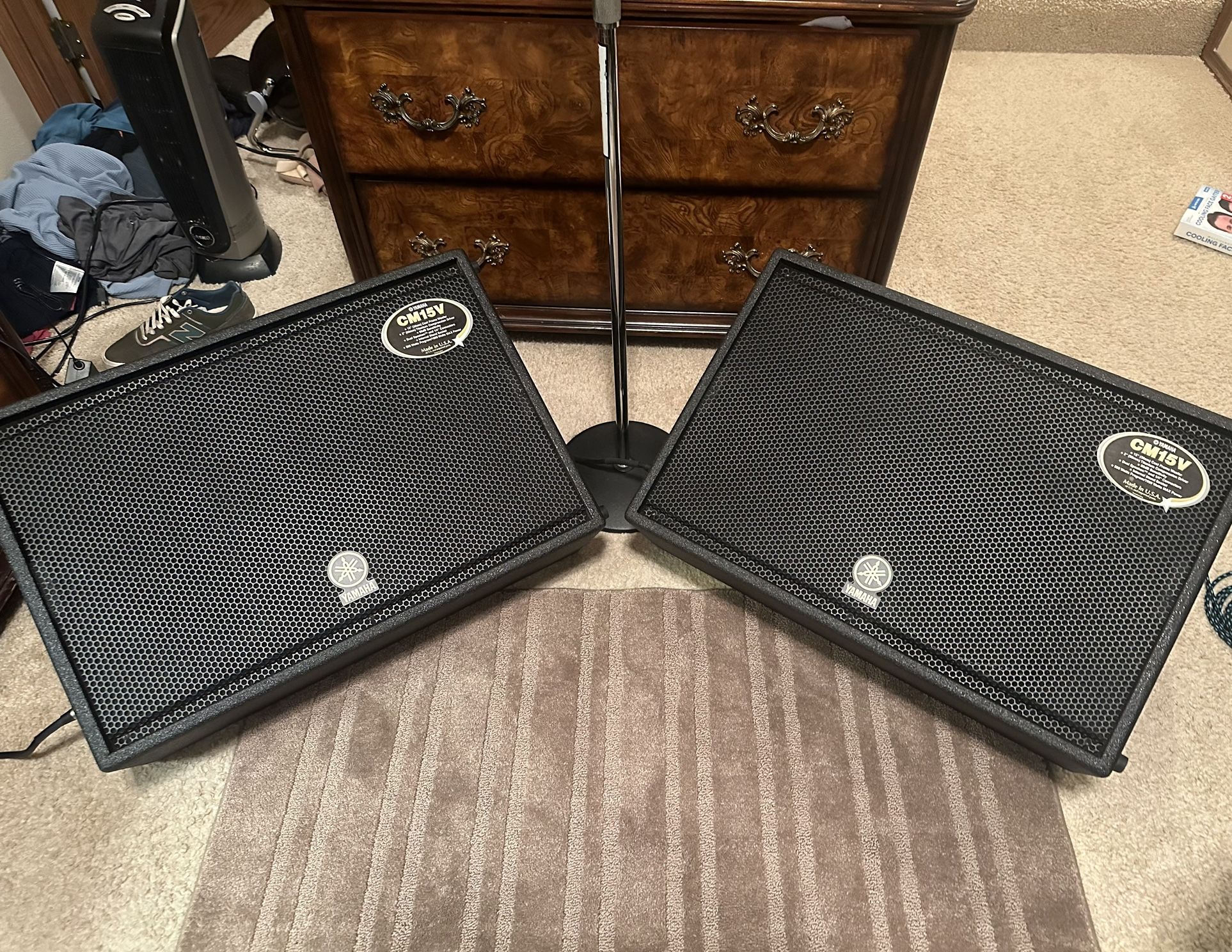 Yamaha CM15V Passive Stage Monitors (x2)