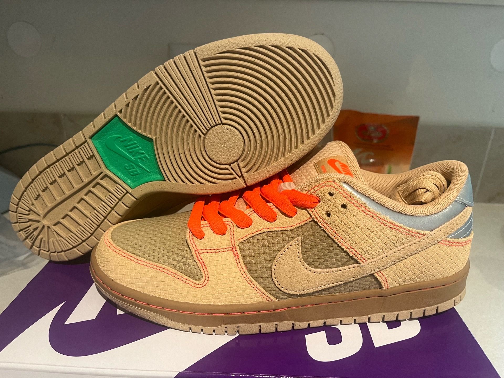 Size 7 Nike SB Dunk Low Pro Som Tum Songkran Thai Food Canvas Tan IB6206-701