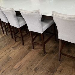 9 Counter Height Barstools Wood And Grey 