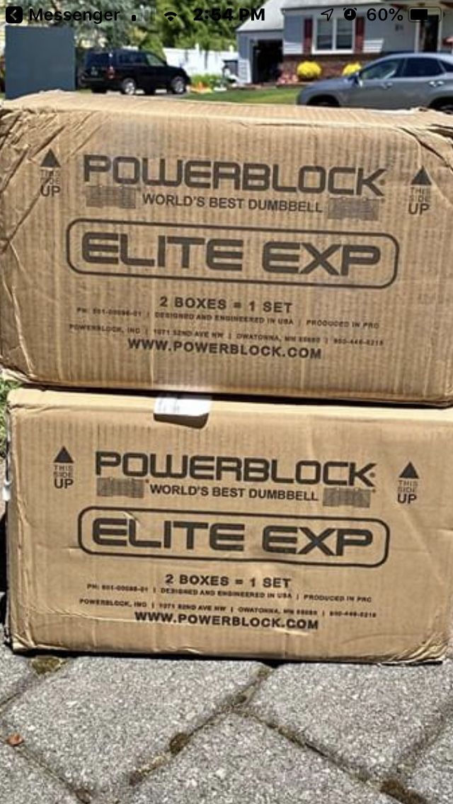 PowerBlock Elite EXP adjustable Dumbbells, 50lbs each