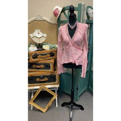 Decorative beaded wrap around dress shirt