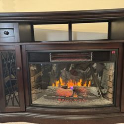 Electric fireplace TV stand