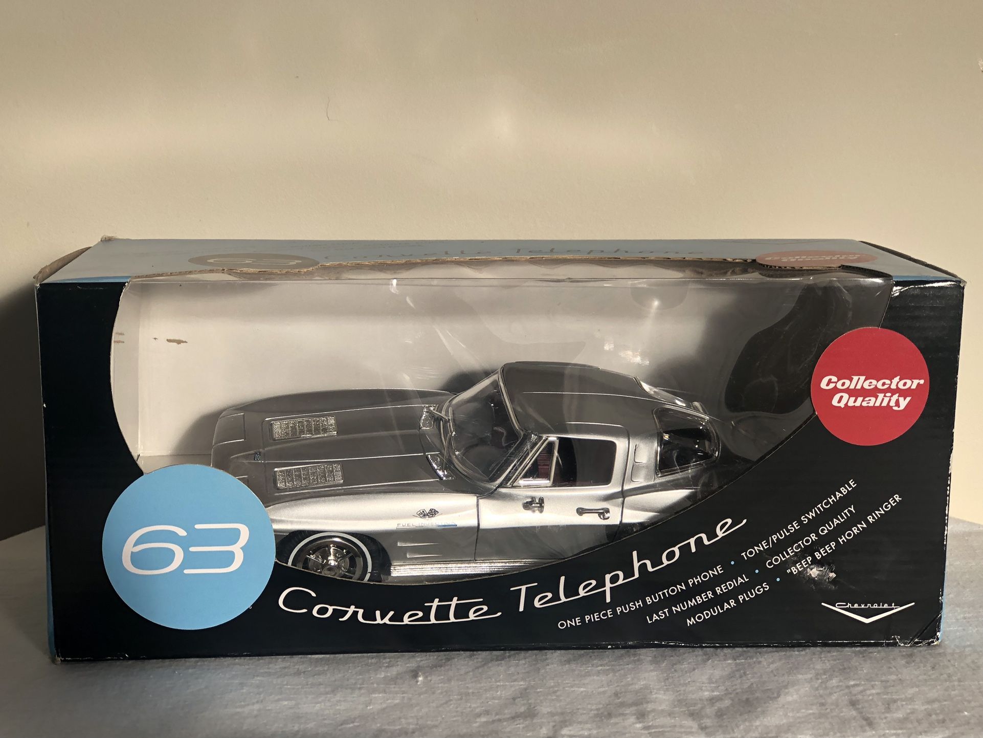 Vintage 1963 Chevrolet Corvette Telephone Collector Quality