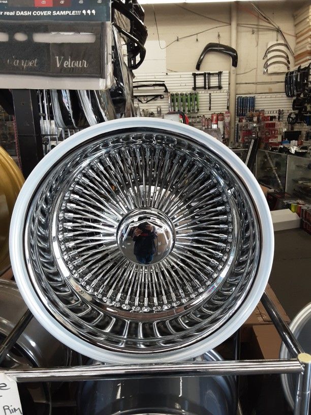 13x7 100 Spoke Wire Wheel With 4 Knockoff And 4 Adapters 999.99