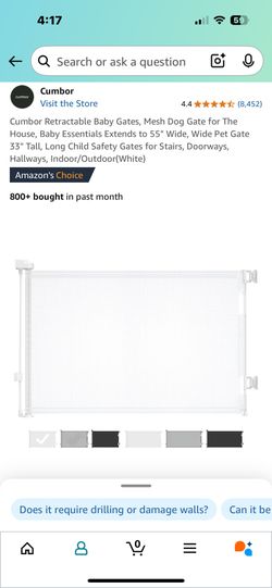 Pet Or Baby Gate Door Retractable