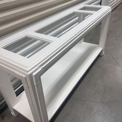 Decorative Table With Glass Inserts. 
