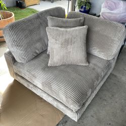 Oversize Corner Chair Light Coffe Color