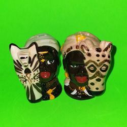 Collectible Crown Of Africa  Salt & Pepper Shakers