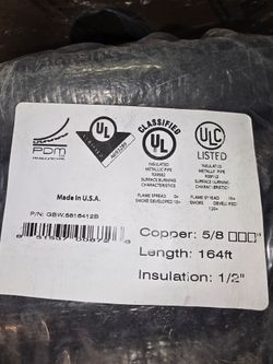 164 ft 5/8 insulated copper pipe $300