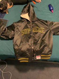 Supreme x Mitchell & Ness Satin Hooded Jacket Size Large BRAND NEW