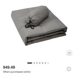 
Beautyrest 60x70'' 650 Fill Power Packable Down Throw with Pouch Gray: Microfiber, Year-Round Comfort