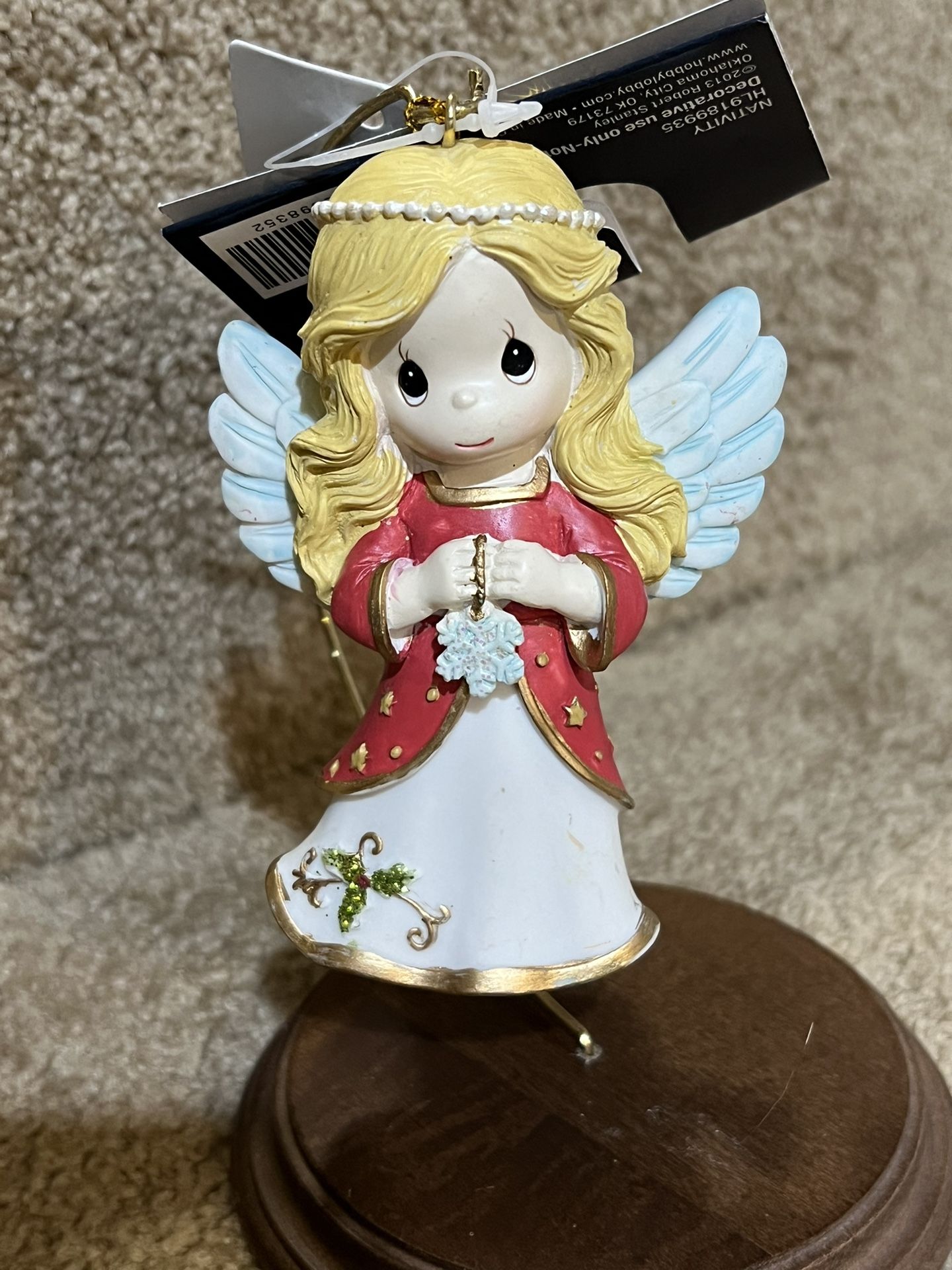 Precious Moments Angel Holding Snowflake Christmas Tree Ornament